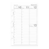 Wochenkalender mit Stundenleiste pro Woche 2 Seiten Junior DIN A5 mit und ohne Perforation